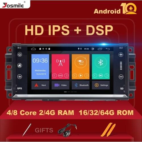 1Din Android 10 Car Radio Multimedia For Chrysler 300C Jeep Grand Cherokee Compass Patriot DodgeSebring GPS NavigationStereo 4GB