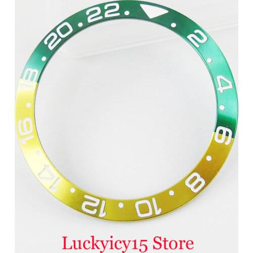 Watch Ring Fit 40mm Automatic Men Watch New Arrival 38mm Green Gold Alloy Watch Bezel Ring Insert