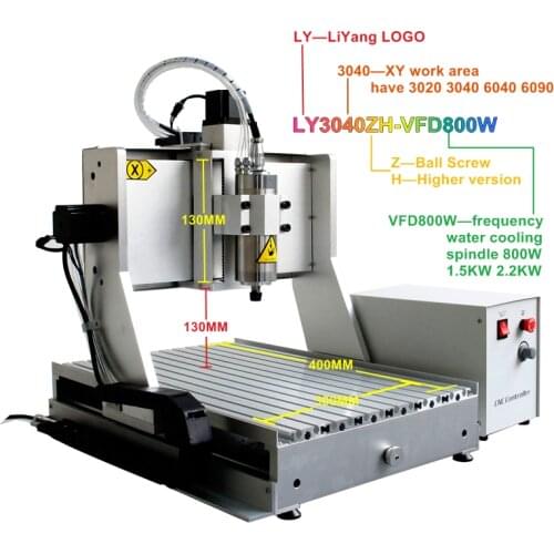 CNC 6040 carving machine 2200w router 3040 130MM PCB milling metal engraving machine with limit switch for wood copper aluminum