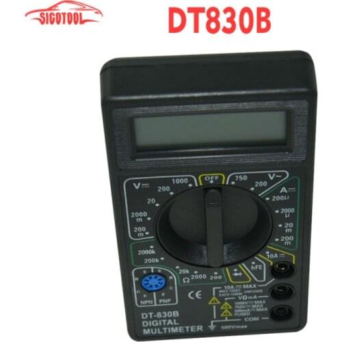 New Professional LCD Digital Multimeter Tester Meter Voltmeter Ammeter Ohm DT830B Free Shipping