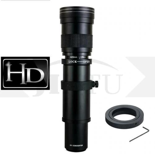 JINTU 420-800mm F/8.3 Telephoto Lens, Manual Zoom Camera Lens for Canon T5 T5i T6 T6i 70D 80D 550D 60D 650D 750D 80D 5D Camera