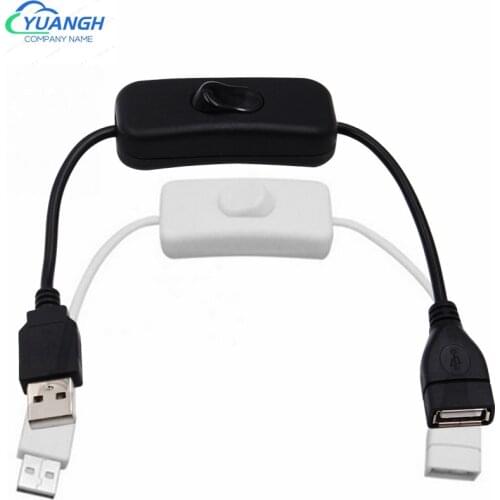 USB Cable Male To Female Switch ON OFF Cable Toggle USB LED Lamp Power Line 28cm