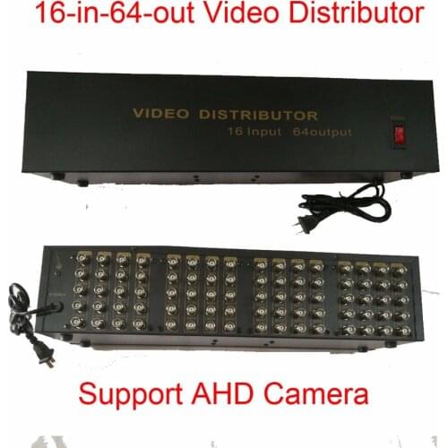 Free Shipping 16 In 64 Out AHD Composite BNC Video Distributor Amplifier 16CH To 64CH Splitter For CCTV Security Camera