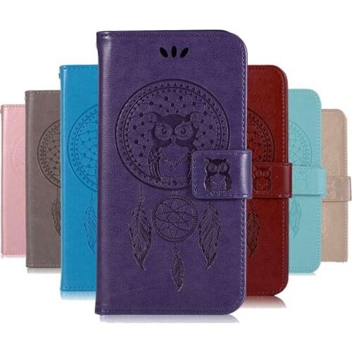 Dream Catcher Owl Pattern Book Case Leather For Lenovo K6 / K6 Note / K8 Note Wallet Cover Shell Card Money Slots Holder