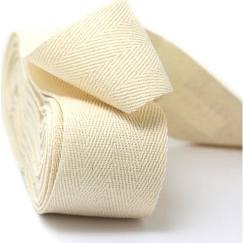 5meter natural 100% cotton ribbon webbing herring bonebinding tape lace trimming for packing accessories DIY
