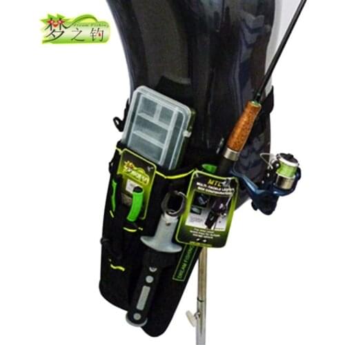 Dream Fishing 19*6*33cm Mutipurpose 1200D Waterproof Waist Bag With Box 21*10.7*4.2cm Fishing Tackle Fishing Accessories Bag