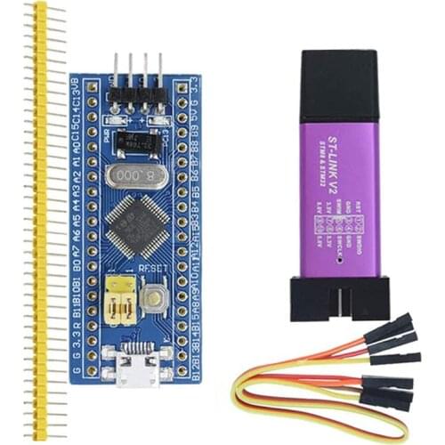STM32F103C8T6 ARM STM32 Minimum System Development Board Module + 1 Pcs Random Color ST-Link V2 Mini STM8 Simulator Download