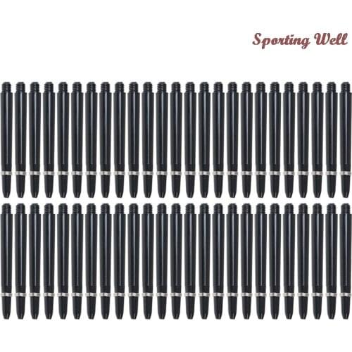 50Pcs/lot Nylon Dart Shafts 2BA 48mm Screw Thread Plastic Darts Rod Stems Darts Accessories For Standard 2BA Screw Thread