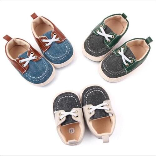 2020 New Baby Canvas Shoes Newborn Boys Causal Shoes Soft Sole First Walkers Infants Sport Shoes Sneakers