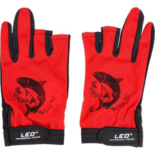1 Pair 3 Half Finger Fishing Gloves Skidproof Resistant Anti-Slip Gloves For Winter Fishing Outdoor Sports Cycling Camping