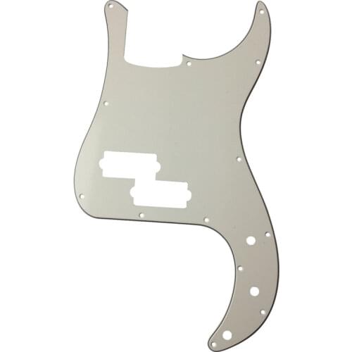 Pleroo Custom Guitar pickgaurd - For US P Bass Guitar Pickguard Scratch Plate , 3 Ply Parchment