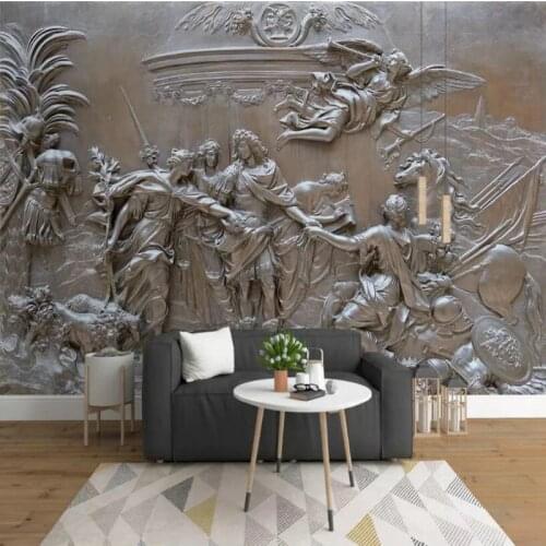 Custom 3D Embossed Angels War Photo Wallpapers Retro Wall Decor Painting Mural Wallpaper for Walls Stereoscopic Wall Paper 3D