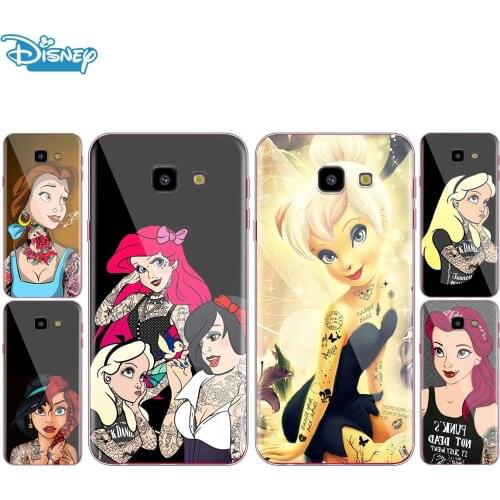 Transparent Cover Disney Princess Tattoo For Samsung Galaxy J8 J7 J6 J5 J4 J3 J2 Duo Prime Plus Core 2018 Phone Case