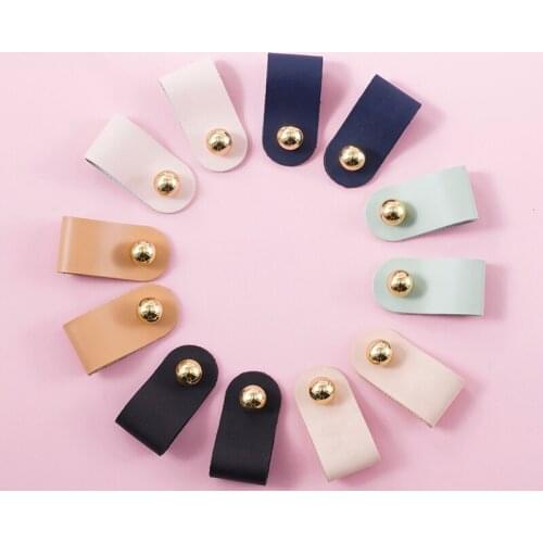 Multiple colors/brass knob Soft Leather handle and Knobs for furniture pink cabinet chest drawer suitcase handle with Screws