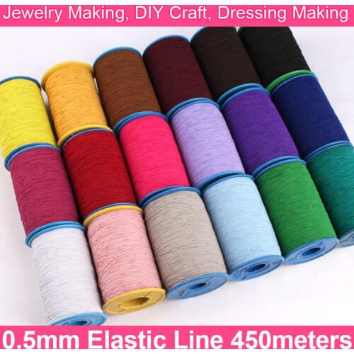 0.5mm Elastic Line Cord Rubber Line Thin Elastic Band Beading Thread Stretch String Craft Cord For Jewelry Making