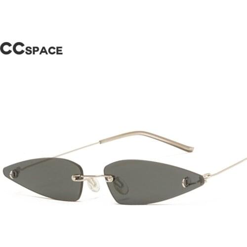 49347 Rimless Sunglasses Men Women Fashion Shades UV400 Vintage Glasses