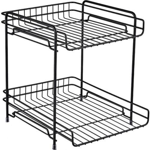Wrought iron snack storage rack Sofa side desktop dormitory desk racks wash table skin care products finishing rack