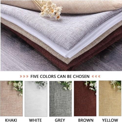 45*50cm Solid Color Background Cloth Studio Photo Shooting Backdrop Cloth Imitation Linen Woven Fabric Vintage Photography Props