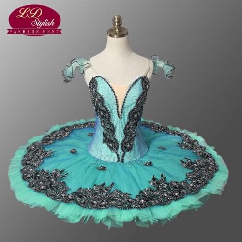 Adult Women Green Classical Ballet Tutu For Competition Professional Ballet Tutus Red Blue Pancake Tutu LD0013