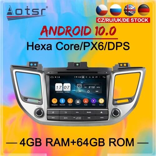 2 Din IPS Android 10 DSP Car multimedia Player For Hyundai Tucson/IX35 2014- 2018 GPS Navigation Audio Radio BT stereo head unit