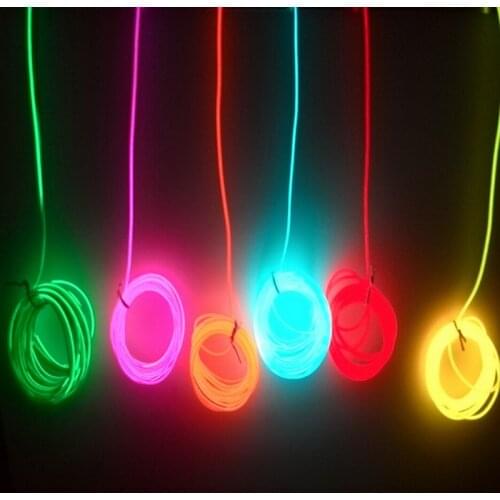 2m/3m/5m 3V AA controller Flexible Neon Light Glow EL Wire Rope Tube tape waterproof LED Neon Lights Shoes Clothing Car Decor