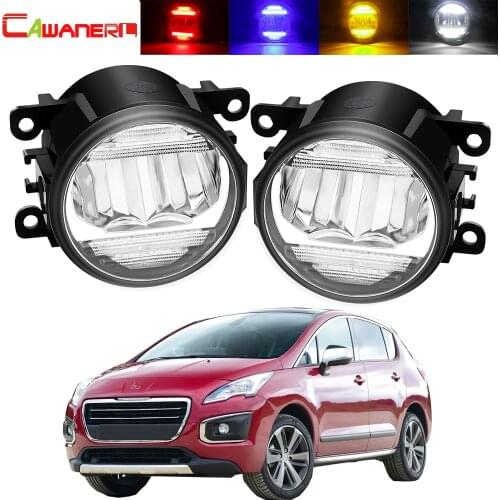 2in1 LED Fog Light Assembly Daytime Running Light For Peugeot 3008 MPV 2009-2013 Car Front Bumper Fog Lamp DRL H11 12V