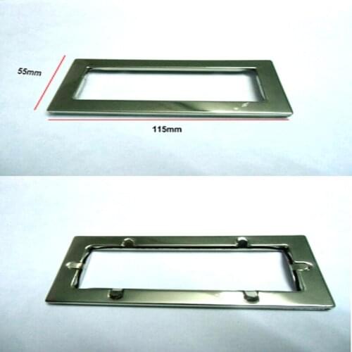 30 Pieces 115 x 55 mm Silver Metal Purse Eyelets Nickel Purse Handles