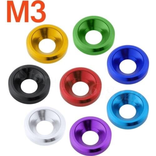 8PCS/Lot Aluminum M3 Countersunk Washer Flat Head Screws Bolts For Hobby Model RC Car Quadcopter Parts Drone Multirotor