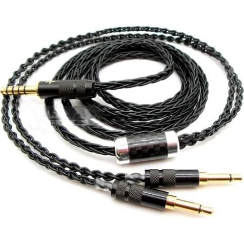 8 Cores 2.5/3.5MM/4.4mm Balanced Upgrade Cable for Denon AH-D7200 AH-D5200 d9200 Headphone