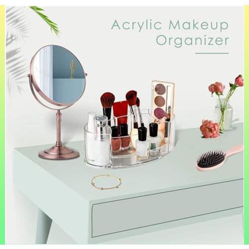 Acrylic Transparent Makeup Organizer Divided Vanity Organizer The Space-saving Great Gift Durable Vanity Countertops Bathrooms
