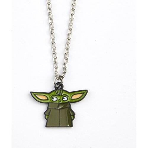 20 pcs Mandalorian Baby Master Necklace the Child Pendant Anime Movie Jewelry for Kids Ages 4 and Up Cosplay Costume Gifts