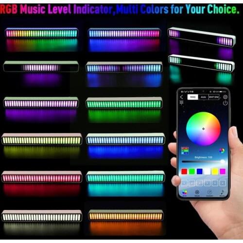 Voice Control Stereo Music Levels Light For Car Player Energy-Saving Light Ambient Light Lamp Car USB Interior Z2I9