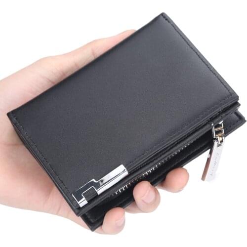 2021 New short Men wallets fashion new card purse Multifunction pu leather wallet for male zipper wallet with coin pocket