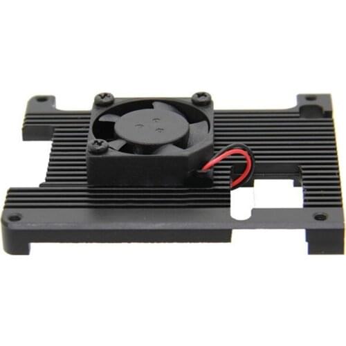 Aluminum Alloy Heatsink Embedded Armor Radiator Shell with Fan for Raspberry Pi 4B