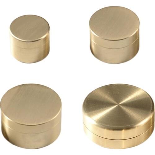 Round Brass Storage Box Jewelry Box Paper Weight Metal Jewelry Sealed Dustproof And Moistureproof Brass Box Packaging Box
