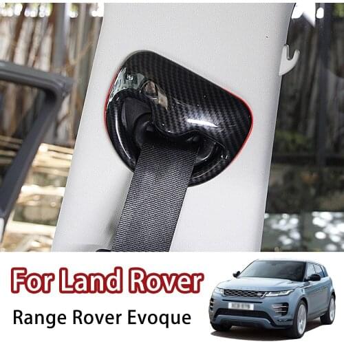 For Land Rover Range Rover Evoque ABS seat belt exit cover Carbon fibre trimmed cover Car Accessories 1pcs