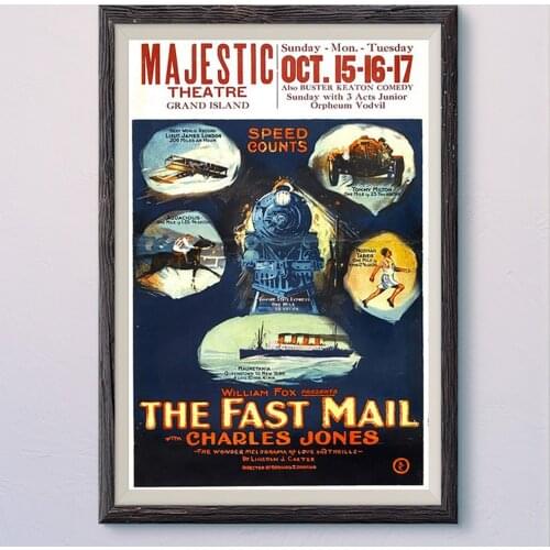 N428 THE FAST MAIL Vintage Classic Movie Wall Silk Cloth HD Poster Art Home Decoration Gift