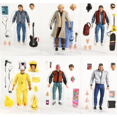 NECA Back to the Future Marty McFly Dr Brown Biff Tannen 7" Ultimate Action Figure Collectible Toy