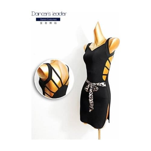2020 new Latin dance suit sexy backless dress with split ends and hip exercise skirt