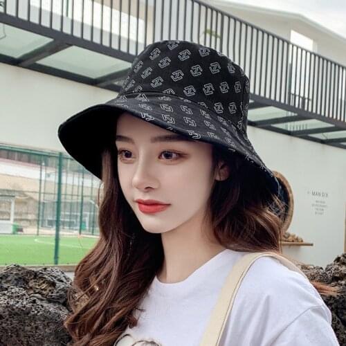 Panama For Women Fisherman Hat Summer Korean Version Of The Wild Japanese Sunshade Double-sided Arrow Sunscreen Bob UV Basin Hat