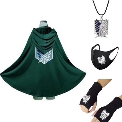 Attack on Titan Cape Plus Adult Fashion Anime no Kyojin Cloak Cape Clothes Cosplay Costume Fantasia Children Free Shipping Gift