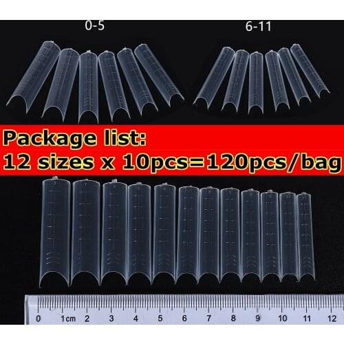 60pcs Clear Flat Dual Forms Form Nail System Full Cover Extension Nails Tips Accessoires Manicure Tool Quick Building Gel Mold