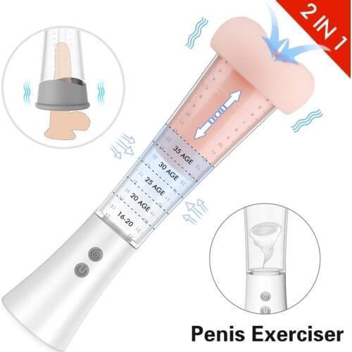Sex Vibrator For Men Penis Pump Vacuum Pump Toys Electric Pump For Penis Enlarger Male Penile Erection Training Extend Adult Toy