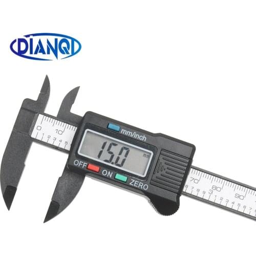 New arrival Digital Electronic Carbon Fiber Vernier Caliper Gauge Micrometer Measuring Tool 100MM Black plastic