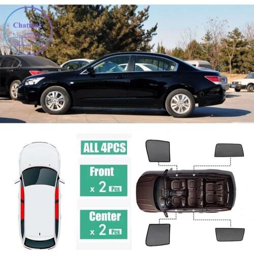 For Honda Accord 2008-2012 Window Sunshade UV Protection Ray Blocking Mesh Visor Laser Black Net Yarn