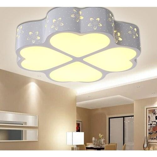 LED modern simple warm and romantic bedroom living room study room four-leaf clover ceiling lamp