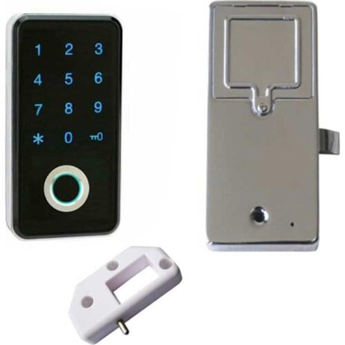 Smart Electronic Fingerprint Password Lock Biometric Keyless Cabinet/Locker/Wardrobe/Drawer Door Lock For Home/Office/Gym Battery Powered Easy Installation External Power Supply