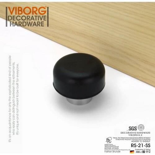VIBORG Solid SUS304 Stainless Steel + Rubber Floor mounted Wall mounted Glass Door Stopper Door Stops Doorstops, RS-21c
