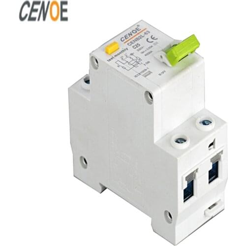 16A 20A 25A 32A 63A high cost performance residual current circuit breaker with over current DPNL 1P+N residual circuit breaker