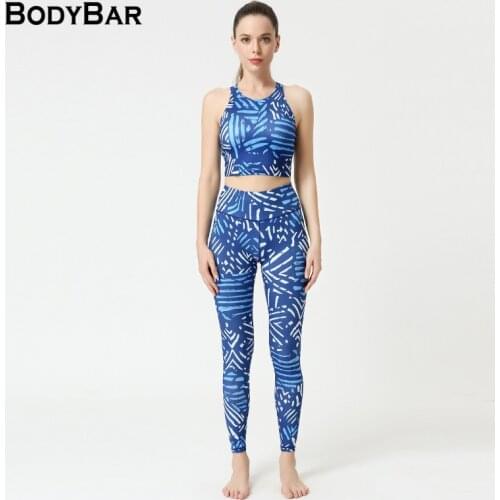 Women Yoga Set Workout Gym Sportswear Clothing Bra Suit Fitness Vest Crop Top+High Waist Leggings Sports Suits 2 Piece Tracksuit